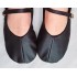 Made to order - handmade black leather Mary Janes ballet shoes