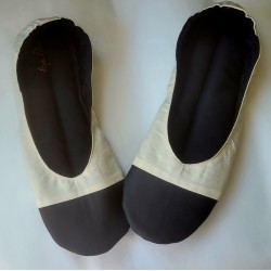 Made to order - handmade ballet flats slippers Contrast