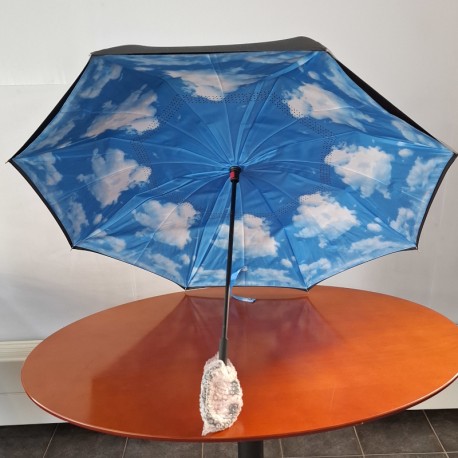 Double umbrella with pattern inside