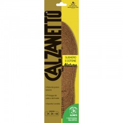 Пробковые стельки Calzanetto Nature для температурного комфорта стоп (24–46)