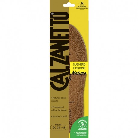 Calzanetto Nature cork insoles for foot temperature comfort (24–46) Calzanetto Nature cork insoles for foot temperature comfort (24–46)