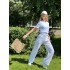 Длинные женские брюки из муслина L36 OV