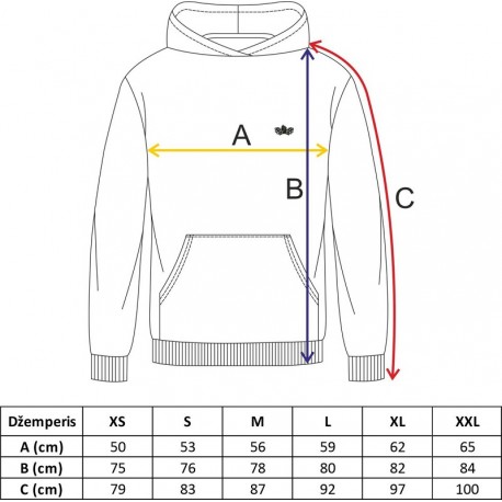 Long Unisex jacket with hood and extended sleeves