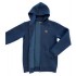 Lange Unisex-Jacke mit Kapuze und verlängerten Ärmeln