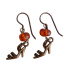 Earrings "shoes" with silver hooks
