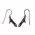 Silver earrings "shoes". Handmade.