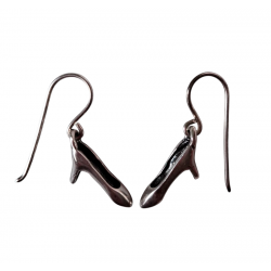 Silberohrringe "Schuhe". Handgefertigt.