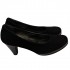 Women's high heel black suede shoes Vitas Laiks T-88