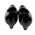 Women's high heel black patent leather shoes Vitas Laiks T-118