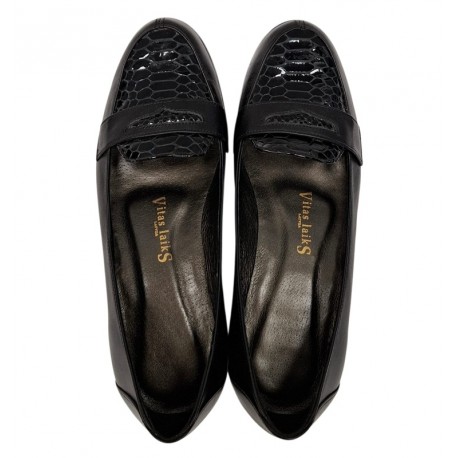 Svarte kvinners loafer sko Vitas Laiks T-120/4
