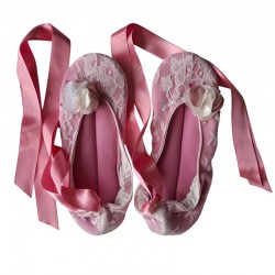 Käsintehdyt tossut balettikengät Pink