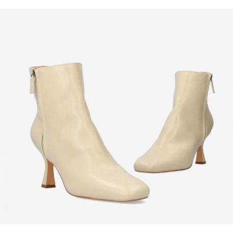 Cream soft ankle boot