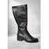 Black wide-fit leather winter boots with natural sheeps wool Aaltonen 56480