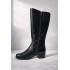 Black wide-fit leather winter boots with natural sheeps wool Aaltonen 56480