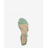 Flat sandal in mint-colored faux suede. AM5700