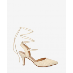 Braided pump in soft white. AM5676