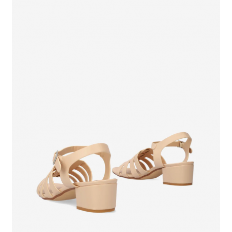 Soft makeup sandal with square heel. AM5761