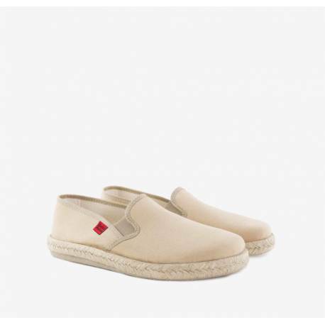 Ikoniske beige sneakers i tekstil med gummi- og jutesåle. AM500