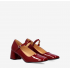 Mary Jane with heel in burgundy patent leather. AM6010