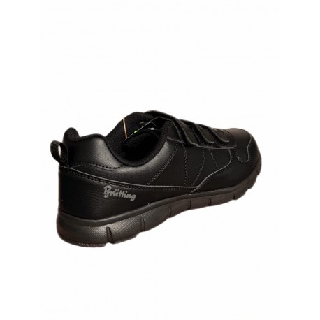 Casual / active leisure black shoes with K width 591222