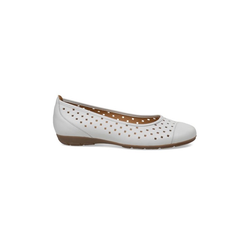 White summer ballerinas Gabor 24.169.21 Apavi40plus