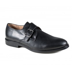 Черные мужские туфли большого размера с застежкой  Jandre 3159